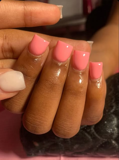 Nail Ideas For Real Nails, Light Yellow Short Nails, Nails For Universal Studios, Really Short Nails Ideas Simple, Really Short Acrylics, Short Nail Designs Fall Simple Square, Nail Designs One Color, Simple Basic Nails, X Short Nails