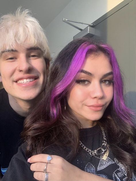 Front Strip Of Hair Dyed, Split Dyed Hair, Jake Webber, Tara Yummy, Hair Color Underneath, Neon Hair, Hair Color Streaks, Hair Streaks, Front Hair Styles