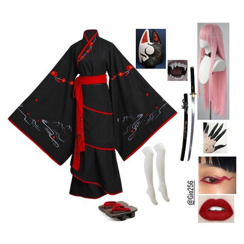 Kitsune (狐) - Costume Party Kitsune Types, Kitsune Halloween Costume, Kitsune Clothing, Kitsune Kimono, Kitsune Outfit, Kitsune Makeup, Kitsune Costume, Vtuber Moodboard, Kitsune Cosplay