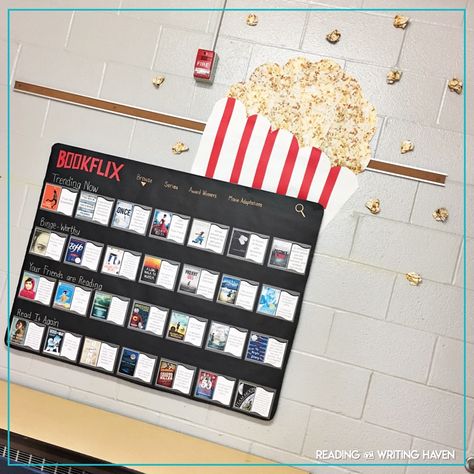 Reading Bulletin Boards: Bookish Culture Ideas for Middle and High School | Reading and Writing Haven Ipad Bulletin Board, English Bulletin Boards, Independent Reading Activities, Comprehension Graphic Organizers, Fun Reading Activities, Classe Harry Potter, High School Reading, Reading Bulletin Boards, Student Picture