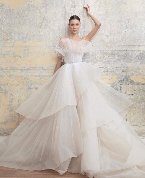 Georges Hobeika wedding dress. Wedding Gown Inspiration, Ruffle Wedding Dress, Gown Inspiration, Georges Hobeika, Dress Guide, فستان سهرة, Wedding Dress Inspiration, Boho Wedding Dress, Looks Style