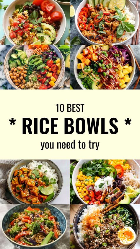 Indulge in rice bowl delights with these 10 best recipes for easy and satisfying meals! Whether you prefer classic combos or inventive creations, there's a bowl here to please every palate. Check out my website for all the tasty recipes. Teriyaki Chicken Rice Bowl Recipes, Chicken Veggie Rice Bowl, Teriyaki Rice Bowl, Teriyaki Chicken Bowls, Rice Bowl Recipes, Asian Tofu, Rice Bowls Healthy, Teriyaki Chicken Rice Bowl, Teriyaki Chicken Bowl