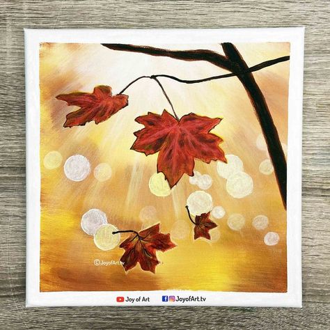 Candle Art Drawing, Paint Autumn, Tree Painting Canvas, Autumn Leaves Art, Abstract Tree Painting, Oil Pastels Painting, Flower Art Drawing, Canvas Painting Tutorials, Watercolor Elephant