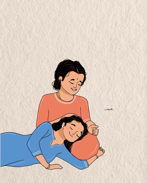 I don’t how grown I’m, I need my mom to clear my mind❤️ Tag and share with ur mom💟 . . Art by @o_adapilla Follow for more🫶 . . #love #mom #mother #ammalove #daughter #illustration #india #o_adapilla #explore #art #artoftheday #quotes #peace #myhappiness #artist #instagram I Need My Mom, Mother Daughter Illustration, Daughter Illustration, Clear My Mind, Quotes Peace, Ur Mom, Artist Instagram, Mom Art, More Love