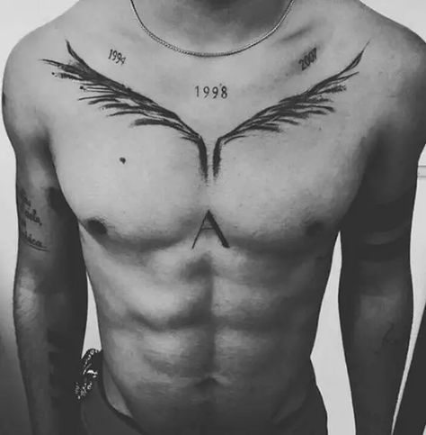 Small Chest Tattoo Men Ideas Simple, Simple Tattoos Men Chest, Small Chest Tattoos For Guys, Chest Tattoos For Guys, Collar Bone Tattoo For Men, Clavicle Tattoo, Small Chest Tattoos, Tattoos Mandala, Bone Tattoos