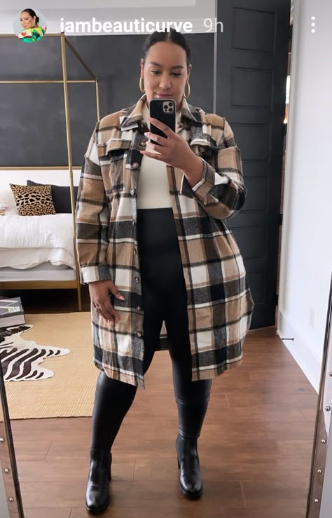 Plus Shacket Outfit Women, Plus Size Birthday Outfit Ideas Winter, Plus Size Shacket Outfit, Plus Size Winter Outfits Cold Weather, Curvy Winter Outfits, Workout Outfits Winter, Fall Fashion 2022, Plus Size Winter Outfits, Plus Size Outfit Ideas