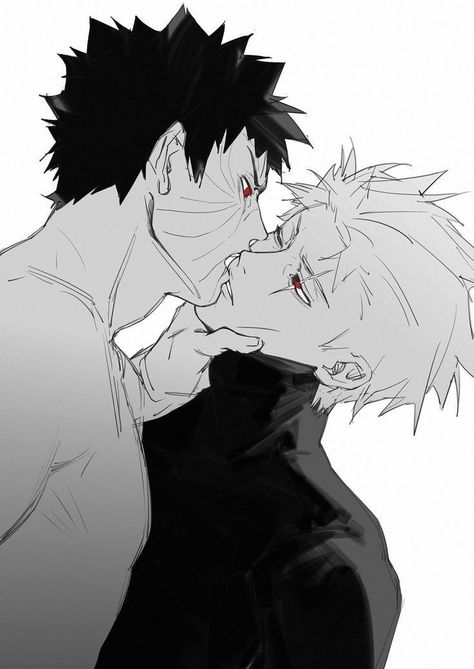 Naruto And Sasuke Kiss, Kakashi And Obito, Obito Uchiha, Naruto Teams, Kakashi Sensei, Naruto Fan Art, Naruto Comic, Naruto Shippuden Characters, Naruto Ship