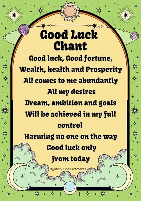 Good Luck Spell, Luck Spell, Manifesting Techniques, Morning Thought, Spells That Actually Work, Attract Positive Energy, Manifestation Spells, Attract Success, Money Prayer