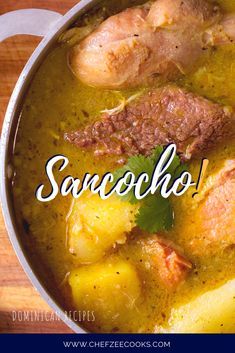 Yuca Soup Recipes, Sancocho Puerto Rican Recipes, Dominican Dinner Recipes, Yuca Soup, Latin Soup, Domican Food, Spanish Soup Recipes, Sancocho Puerto Rican, Sancocho Recipe