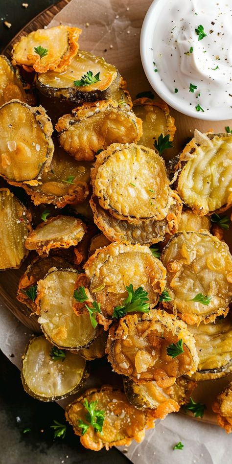 Fried Pickles [15 Minutes] - Chasety Homemade Fried Pickles In Air Fryer, Best Fried Pickles Recipe, Recipes With Pickles, Homemade Fried Pickles, Fried Pickle Recipe, Crispy Fried Pickles, Crispy Pickles, Pickle Fries, Oven Fried Pickles