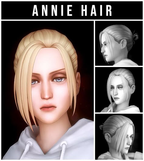 Ts4 Hair, Sims Packs, Sims 4 Anime, Pelo Sims, Annie Leonhart, The Sims 4 Packs, Sims 4 Mm Cc, Sims 4 Cc Folder, Sims 4 Dresses