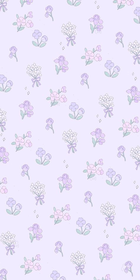 Pastel Pink Floral Wallpaper, Cute Phone Wallpapers Purple, Lavender Cute Wallpaper, Light Purple Floral Wallpaper, Cute Lavender Background, Wallpaper Iphone Cute Pastel Purple, Purple Flowers Pattern, Wallpaper Lavender Color, Lilac Purple Wallpaper Iphone