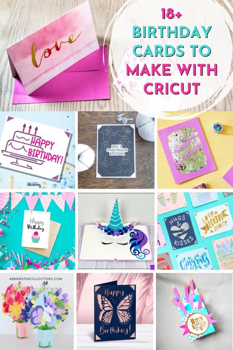 18 Cricut Birthday Card Ideas. Get inspired with this list of handmade birthday cards you can make with your Cricut! Free card SVG files included! Free Card Svg, Birthday Party Ideas Food, Cricut Birthday Cards, Free Printable Birthday Cards, Printable Birthday Cards, 3d Birthday Card, 16th Birthday Card, Cricut Birthday, Free Birthday Card