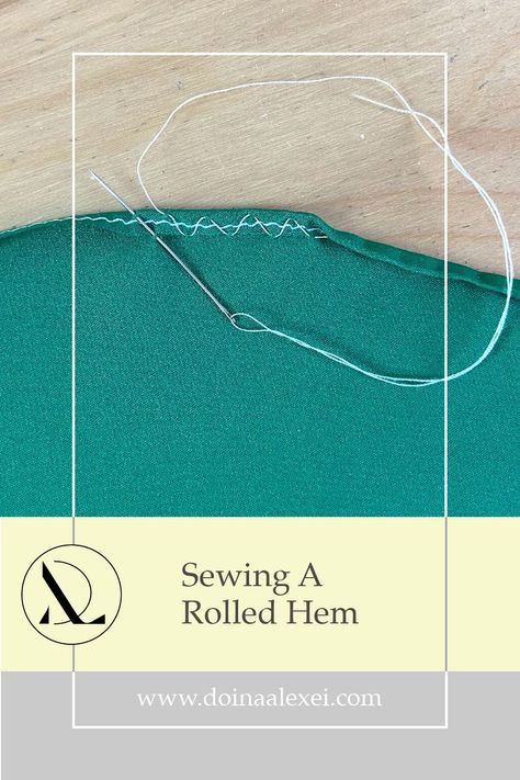 How To Do A Rolled Hem, Hemming By Hand Stitches, How To Hem A Shirt By Hand, Rolled Hem By Hand, Hand Sewing Hems Stitches, Rolled Hem Hack, How To Hem A Dress By Hand, Hand Sew Dress, Hem Stitch By Hand