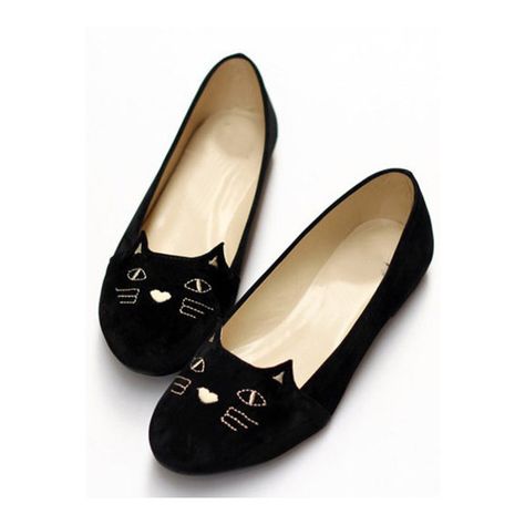 SheIn(sheinside) Black Cat Print Round Toe Flats (525 MXN) ❤ liked on Polyvore featuring shoes, flats, black, sapatos, cats, cat footwear, cat shoes, black flats, cat flat shoes and round cap Cat Flats, Black Cat Print, Cat Shoes, Black Flats Shoes, Pattern Shoes, Mode Abaya, Cute Flats, Ankle Shoes, Cat Fashion