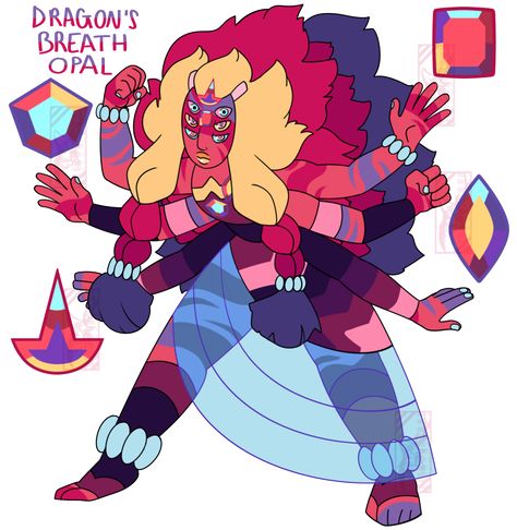 FUSION: Dragon's Breath Opal by Deer-Head.deviantart.com on @DeviantArt Opal Fusion, Dragon Breath, Gem Fusions, Dragons Breath Opal, Steven Universe Oc, Steven Universe Funny, Steven Universe Characters, Steven Universe Gem, Dragons Breath