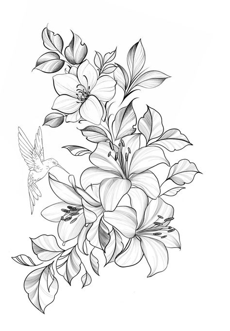 Lilly Flower Drawing Simple, Lillie Tattoo, Lily Tattoo Sleeve, Moon Lily, Lilly Tattoo Design, Lilly Tattoo, Lillies Tattoo, Thigh Tat, Beginner Tattoos