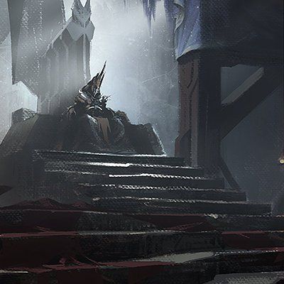 ArtStation - Throne room, Krystian Biskup Throne Fantasy Art, Evil Throne Room, Fantasy Throne Room Art, Evil Throne, Dark Throne Room, Gothic Throne Room, Throne Room Concept Art, Ruined Throne Room, Scifi Throne Room