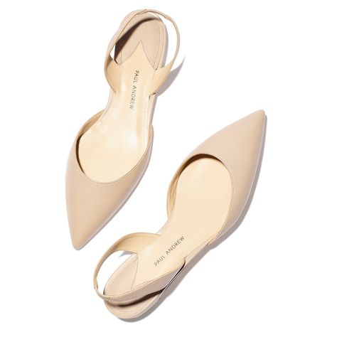 As far as fancy flats go, these Paul Andrew x goop nude slingbacks are actually quite understated, allowing the rest of your outfit to shine. Fancy Flat Shoes, Dressy Flat Shoes, Dressy Flats Shoes, Sling Back Flats, Shoes Fancy, Flat Slingback Shoes, Sling Back Shoes, Dressy Flats, Fancy Flats