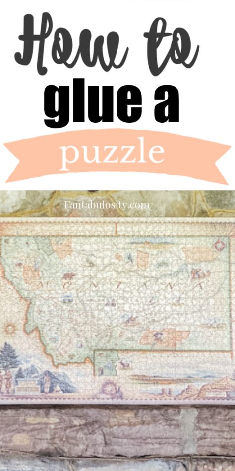 How to Glue a Puzzle - Jigsaw - for framing, hanging on the wall or for storing! #puzzle #glue #jigsaw #frame #wall How To Glue A Puzzle For Framing, Jigsaw Projects Diy, Jigsaw Puzzle Crafts, Puzzle Glue, Puzzle Decor, Jigsaw Projects, Puzzle Frame, Homeschool Projects, Foam Paint