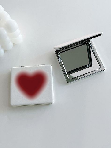 Foldable Mirror, Small Mirrors, Birthday Wishlist, Pocket Mirror, Heart Pattern, Compact Mirror, Love Valentines, Makeup Mirror, Heart Patterns