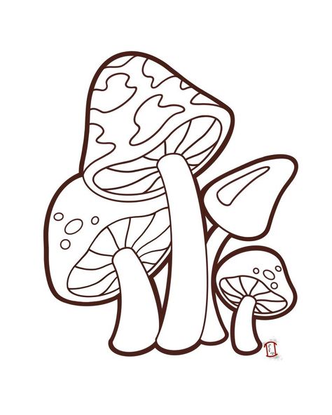 Trippy Drawings, Mushroom Drawing, Tattoo Practice, Tattoo Design Book, Canvas Painting Designs, Disegni Artistici, Doodles Drawings, Outline Drawings, Tattoo Stencil