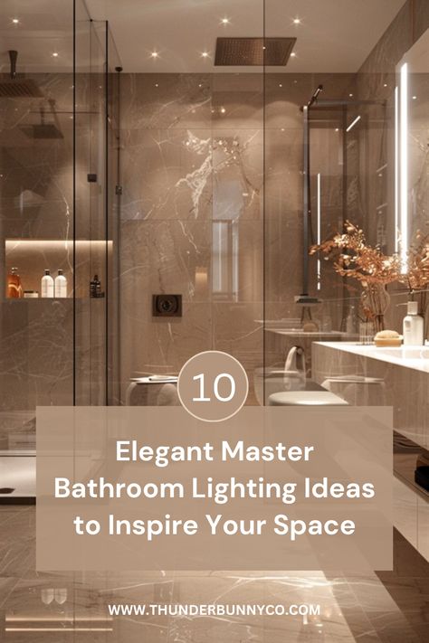 Elevate your master bathroom with these 10 elegant lighting ideas designed to inspire your space! Discover how chandeliers, sconces, and recessed lighting can transform your bathroom into a luxurious retreat. Whether you’re looking to add a touch of glamour, create a spa-like ambiance, or highlight architectural features, these ideas will help you find the perfect lighting solutions for your style.

#BathroomLighting #MasterBathroom #ElegantDesign #HomeDecor #LightingIdeas #BathroomInspiration Pot Lights Over Bathroom Vanity, Spa Bathroom Lighting Ideas, Spa Lighting Ideas, Bathroom Mood Lighting, Bath Tub Lighting, Master Bath Vanity Lighting, Bathtub Lighting, Niche Lighting, Modern Recessed Lighting