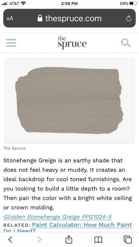 Stonehenge Greige, Greige Paint Color, Greige Paint Colors, Greige Paint, Exterior Makeover, Stonehenge, Paint Color, Paint Colors, Coloring Books