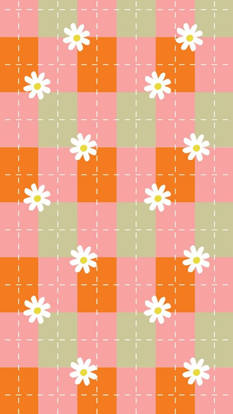 70s Classroom, Groovy Wallpaper Aesthetic Pink, Minimalist Things, Pink Groovy Background, Groovy Wallpaper, Pastel Pink Checkered Wallpaper, Groovy Daisy Wallpaper, Happy Prints, Groovy Flowers Background