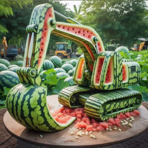 Watermelon Art, Food Sculpture, Watermelon, Sculpture, Cake, Art