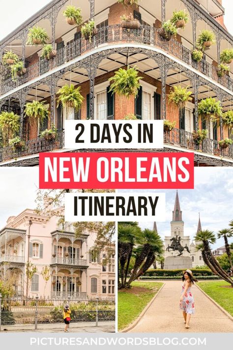 Here's the best New Orleans travel guide and itinerary! If you're spending 2 days in New Orleans, you have to read this before your trip. Find out all the best things to do in New Orleans, the best New Orleans food, where to stay, and other travel tips. This is the best New Orleans travel guide you'll find! New Orleans Weekend Trip, New Orleans Instagram, Food New Orleans, New Orleans Trip, New Orleans Itinerary, New Orleans Food, Weekend In New Orleans, New Orleans Garden District, New Orleans Travel Guide