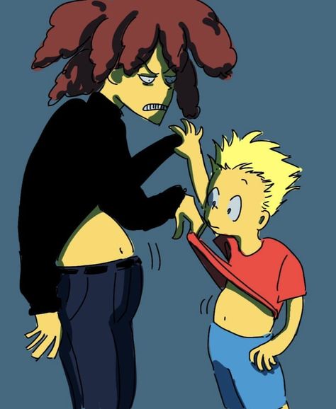 Sideshow Bob X Bart Fanart, Pokemon Realistic, Simpsons Drawings, Simpsons Art, The Simpson, Lisa Simpson, The Simpsons, Bart Simpson, The Fosters