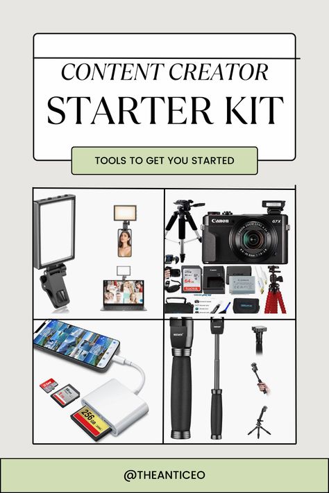 Unlock your creative potential with our handpicked Content Creator Starter Kit. Discover the must-have tools, and beginner-friendly equipment to kickstart your content creation journey. Empower your storytelling with the best content creator resources and elevate your online presence. Level up your content game and bring your vision to life. Start creating captivating content that resonates with your audience today! Social Media Marketing Content, Must Have Tools, Essential Tools, Social Media Tool, Editing Tutorials, Digital Content, Online Presence, Content Creation, Digital Media