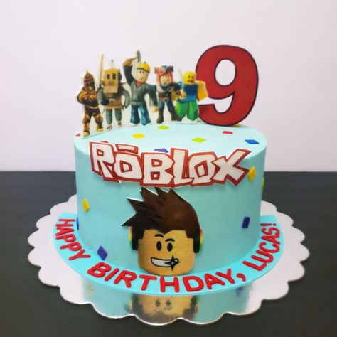 Roblox Birthday Cake, Diy Minecraft Birthday Party, Roblox Cake, Robot Birthday Party, 8th Birthday Cake, Candy Land Birthday Party, Cake Games, Minecraft Birthday Party, Candyland Birthday