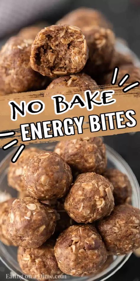 Learn how to make these easy, no bake, healthy energy bites. These no bake protein bites with flax seed are easy to make without only 5 ingredients. You are going to love this easy energy balls recipe. #eatingonadime #energybites #energyballs #healthysnacks Healthy Energy Snacks On The Go, Protein Balls Recipes No Bake, Protein Balls Healthy Flax Seed, Easy No Bake Energy Bites, Flax And Chia Seed Recipes Energy Bites, No Bake Energy Balls Recipe, Peanut Butter Protein Balls With Flax Seed, Food With Flax Seed, Protein Energy Bites No Bake