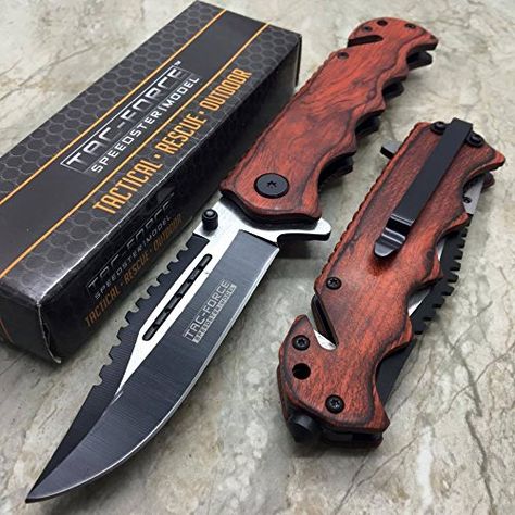 Best Bowie Knife, Blue And Wood, Paracord Knife, Tactical Pocket Knife, Pretty Knives, Tactical Knife, Knife Handle, Knife Collection, Home Defense