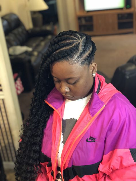 Long Lemonade Braids To The Side, Big Lemonade Braids, Braids With Loose Hair, Bohemian Lemonade Braids, Large Lemonade Braids, Medium Lemonade Braids, Jumbo Lemonade Braids, Micro Box Braids, Cutest Hairstyles