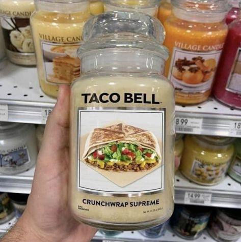 Taco Bell Candle Green Bean Salad Recipes, Bell Pictures, Love Memes Funny, Green Bean Salads, Coca Cola Can, Bottle Toppers, Best Tweets, Food And Recipes, Food History