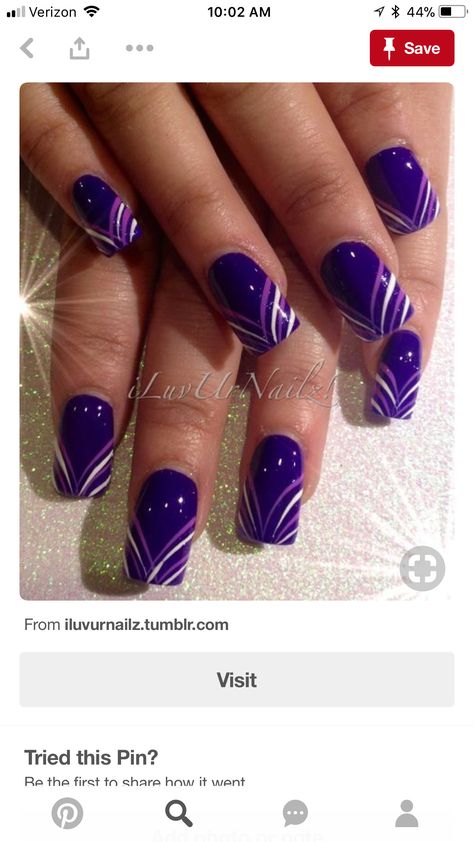 Nail Inspiration Purple, Purple Nail Art Designs, Purple Nail Art, Purple Acrylic Nails, Wedding Purple, Fingernail Designs, Purple Nail Designs, Fancy Nails Designs, Purple Nail