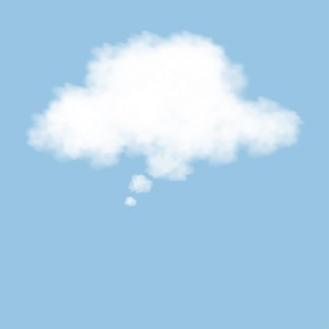 Thought Cloud, White Blank, Thought Bubbles, Speech Bubble, Vector Photo, In 3d, Premium Vector, Art Inspo, Blue Sky