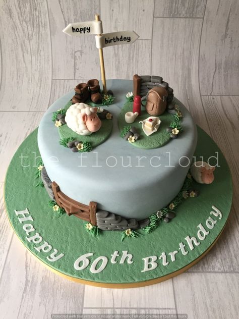 Cycling Cake, Birthday Cake For Men, Bicycle Cake, Cake For Men, Sheep Cake, Camping Cakes, Farm Cake, 60th Birthday Cakes, Homemade Birthday Cakes