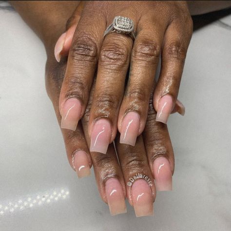 Natural Acrylic Nails Dark Skin, Short Gel Nails Brown Skin, Gel Nail Designs Short Nails Dark Skin, Acrylic Over Lay On Natural Nails, Natural Nails Manicure Dark Skin, Short French Tip Acrylic Nails On Dark Skin, Girl Hygiene, Nail Options, Acrylic Toes