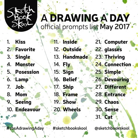 Here are the Drawing A Day Challenge prompts for the month of May. Drawing Month Challenge, Draw Month Challenge, Month Of Drawing Prompts, One Month Drawing Challenge, Monthly Drawing Prompts, Monthly Drawing Challenge, Month Drawing Challenge, Month Long Art Challenge, October Drawing Prompts 2022