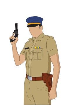 Police Man Cartoon, Police Officer Drawing, Police Funny, Indian Police, Life Drawing Reference, Match Game, Police Uniforms, Cake Decorating Designs, Psd Icon