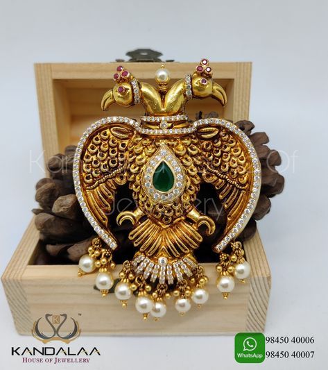 Ganda Berunda Pendant, Gandaberunda Jewellery, Gandaberunda Pendant, Antic Jewellery, Swan Necklace, Men Pendant, Neck Pieces Jewelry, Antique Necklaces Design, Gold Earrings Models