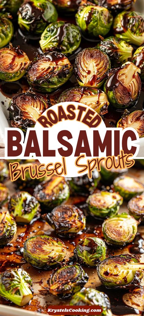 These healthy oven-roasted Brussels sprouts are an easy and flavorful vegetable side dish. The maple balsamic glaze adds a perfect touch of sweetness and tang! Flavorful Brussel Sprouts, Balsamic And Bacon Brussel Sprouts, Ways To Make Brussel Sprouts, Best Baked Brussel Sprout Recipe, Roasting Brussels Sprouts, Kielbasa And Brussel Sprouts Recipes, Cheap Yummy Meals, Brussels Sprouts With Balsamic Vinegar, Roasted Brussels Sprouts And Broccoli