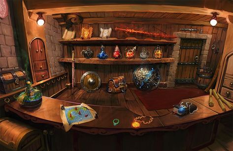 Magic Shop Drawing, Dnd Shop, Room Concept Art, Shop Name Ideas, Shop Drawing, Shop Background, Room Concept, Fantasy Shop, Episode Interactive Backgrounds