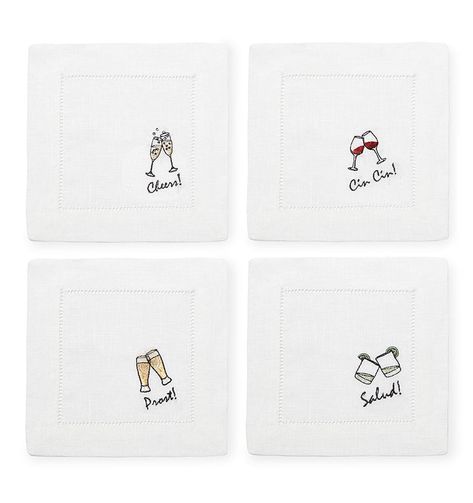 White Linen Napkins, Linen Cocktail Napkins, Cocktail Napkin, Embroidered Napkins, Colorful Embroidery, 자수 디자인, Embroidered Linen, Free Flowing, Linen Set