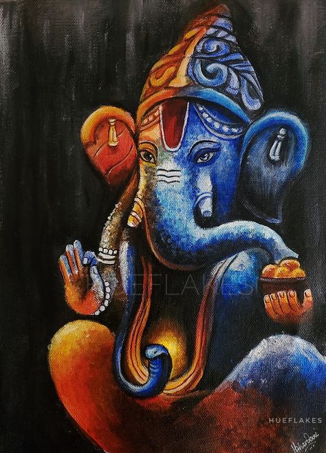 Ganesh chaturthi, ganpati bappa morya, acrylic painting of hindu God, indian festival art, abstract god drawings, shri ganesh, indian God drawing Acrylic Indian Painting, Canvas Painting Ideas Indian Gods, Abstract Ganesha Painting Modern, Abstract Ganesha Painting Acrylics, Vinayaka Paintings, Ganesh Canvas Painting Easy, Vinayaka Drawing, Abstract Painting Of God, Ganpati Paintings Acrylics