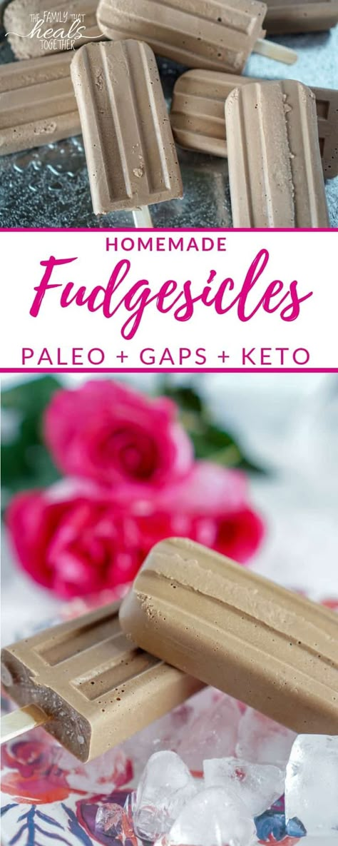 Gap Diet, Fudgesicle Recipe, Keto Kids, Gaps Diet Recipes, Paleo Kids, Gaps Recipes, Homemade Popsicles, Gaps Diet, Paleo Chocolate